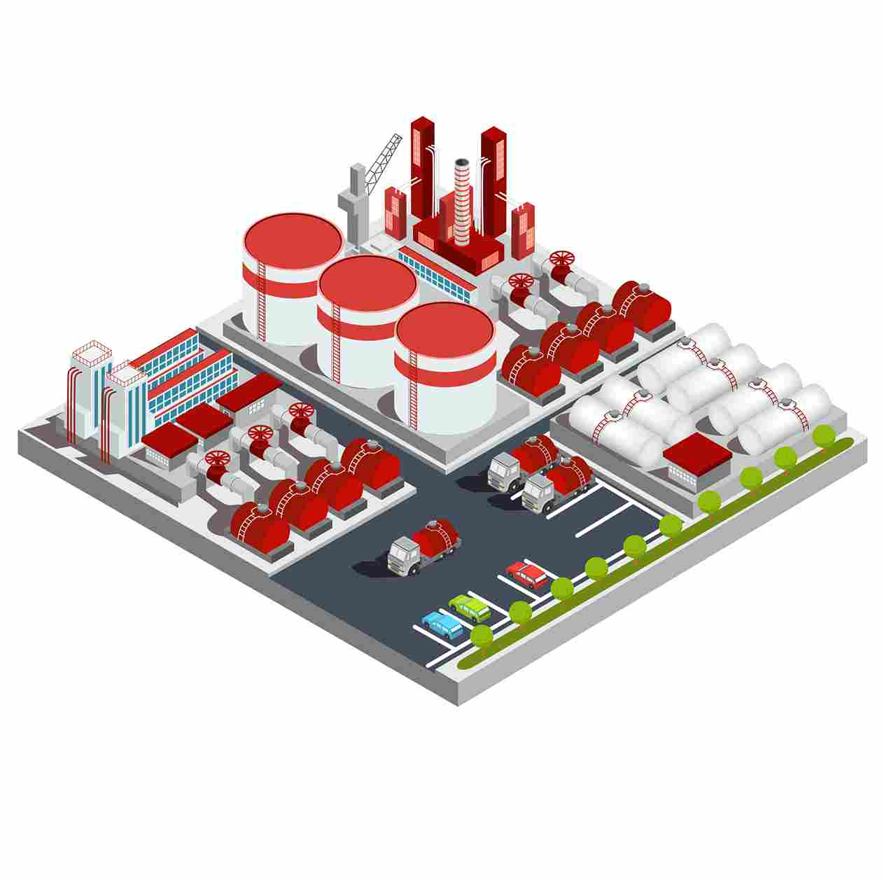 Bulk fuel logistics truck delivering fuel to commercial storage tanks
